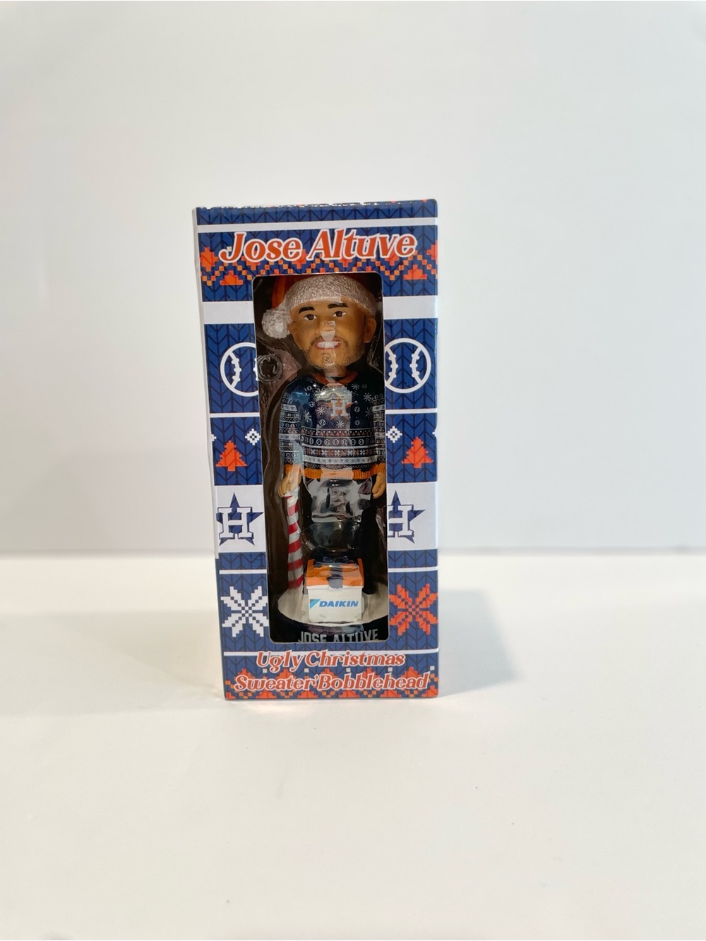 Blue Ugly Christmas Sweater Bobblehead